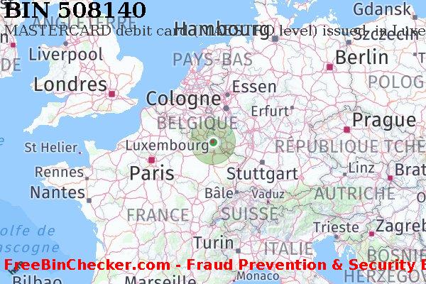 508140 MASTERCARD debit Luxembourg LU BIN Liste 