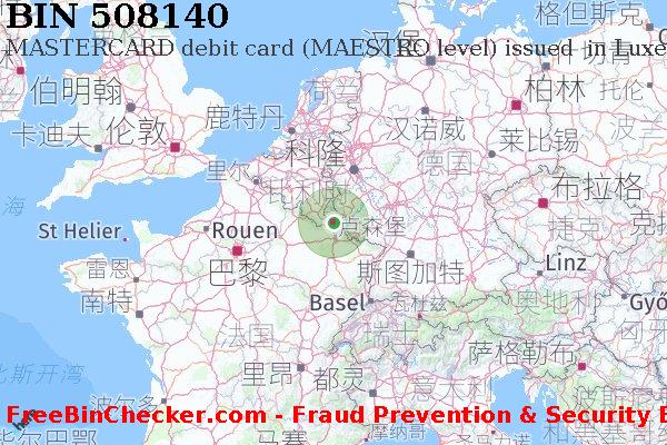 508140 MASTERCARD debit Luxembourg LU BIN列表