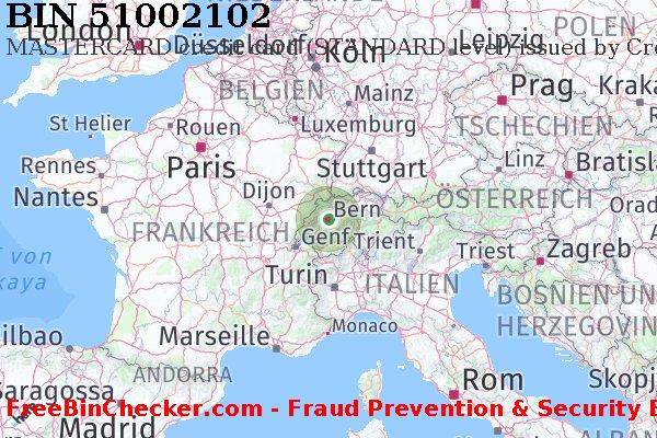 51002102 MASTERCARD credit Switzerland CH BIN-Liste