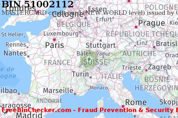51002112 MASTERCARD credit Switzerland CH BIN Liste 