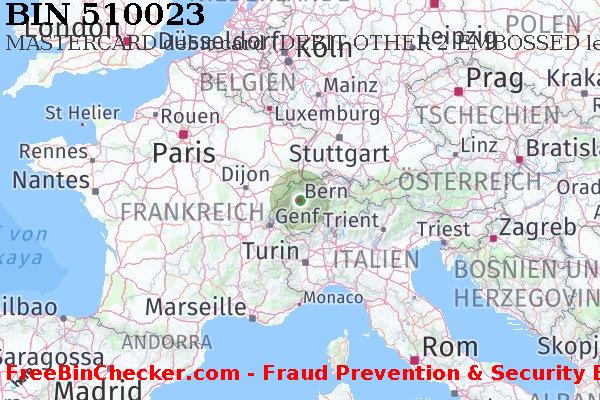 510023 MASTERCARD debit Switzerland CH BIN-Liste