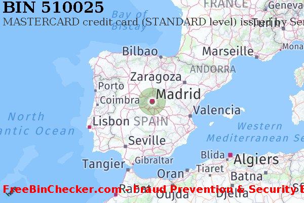 510025 MASTERCARD credit Spain ES Lista de BIN