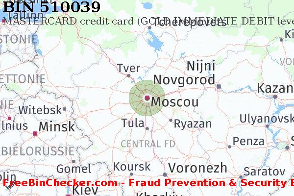 510039 MASTERCARD credit Russian Federation RU BIN Liste 