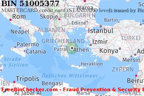 51005377 MASTERCARD credit Greece GR BIN-Liste