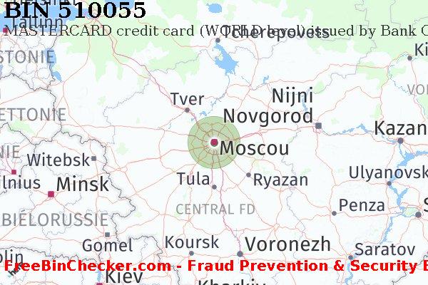 510055 MASTERCARD credit Russian Federation RU BIN Liste 