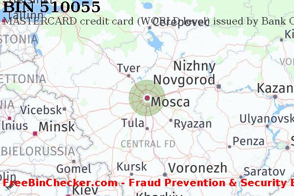 510055 MASTERCARD credit Russian Federation RU Lista BIN