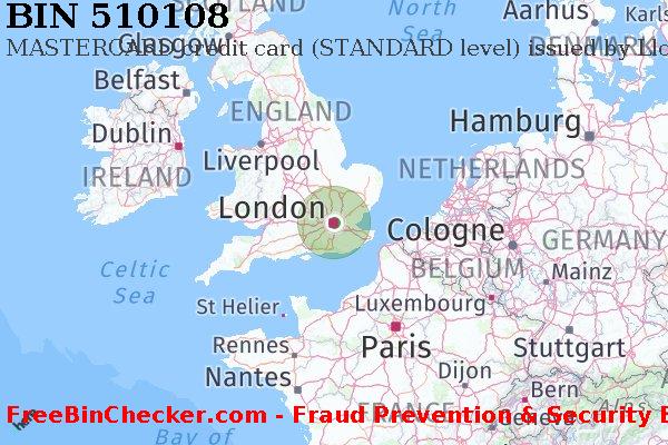 510108 MASTERCARD credit United Kingdom GB BIN List