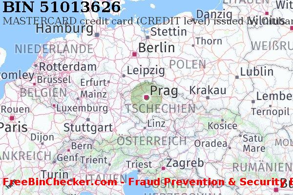 51013626 MASTERCARD credit Czech Republic CZ BIN-Liste