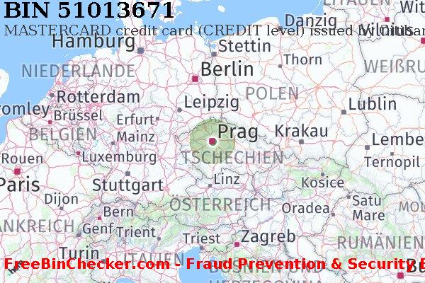 51013671 MASTERCARD credit Czech Republic CZ BIN-Liste