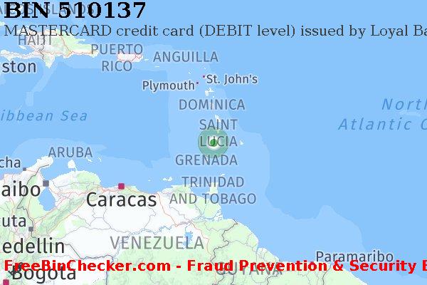 510137 MASTERCARD credit Saint Vincent and the Grenadines VC BIN List