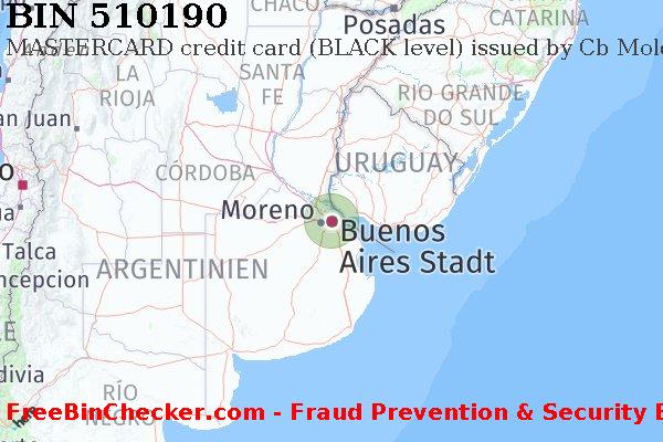 510190 MASTERCARD credit Argentina AR BIN-Liste