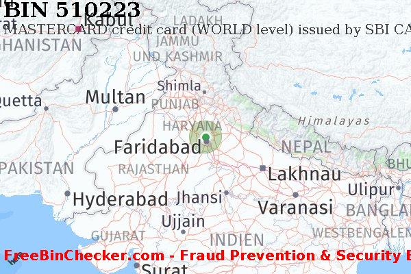 510223 MASTERCARD credit India IN BIN-Liste