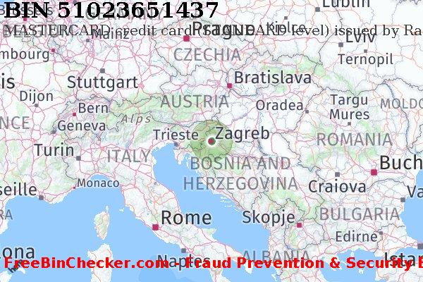 51023651437 MASTERCARD credit Croatia HR BIN List