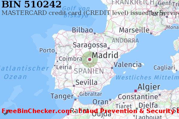 510242 MASTERCARD credit Spain ES BIN-Liste