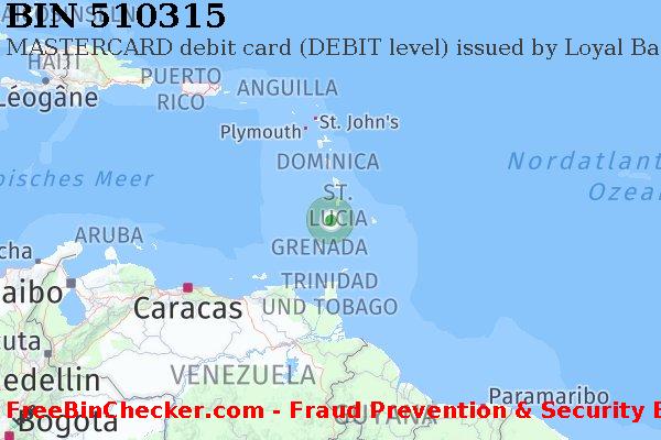 510315 MASTERCARD debit Saint Vincent and the Grenadines VC BIN-Liste