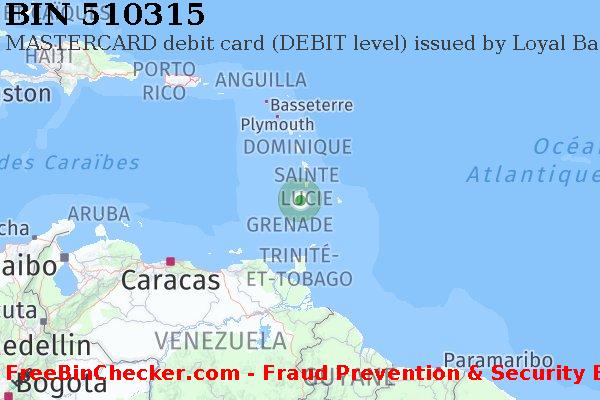 510315 MASTERCARD debit Saint Vincent and the Grenadines VC BIN Liste 