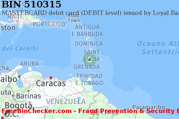 510315 MASTERCARD debit Saint Vincent and the Grenadines VC Lista BIN