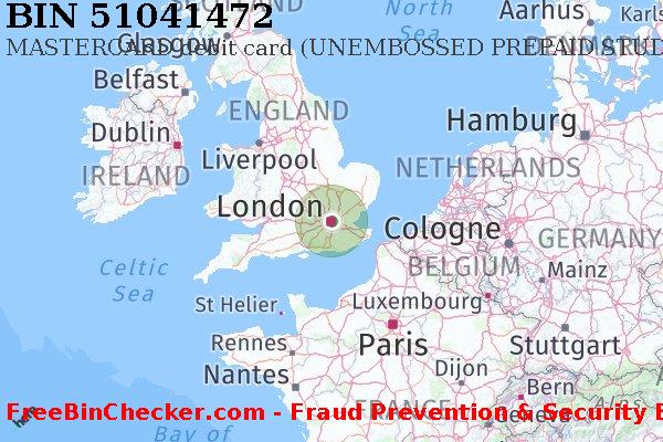 51041472 MASTERCARD debit United Kingdom GB BIN Lijst