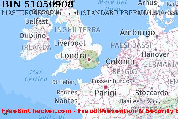 51050908 MASTERCARD debit United Kingdom GB Lista BIN