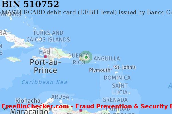 510752 MASTERCARD debit Puerto Rico PR Lista de BIN