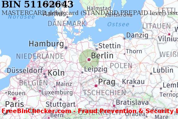 51162643 MASTERCARD debit Germany DE BIN-Liste