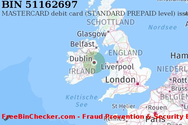 51162697 MASTERCARD debit Ireland IE BIN-Liste