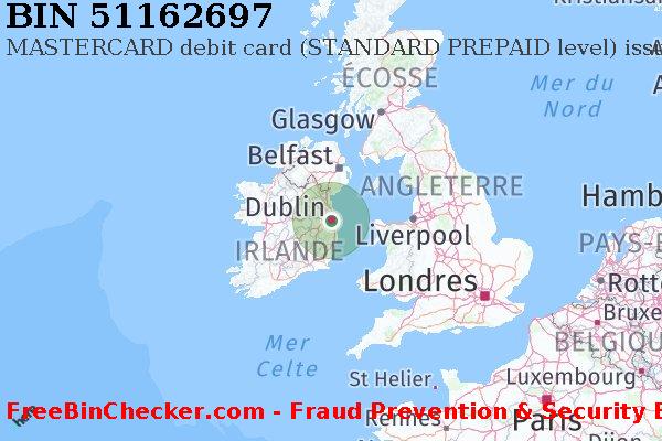 51162697 MASTERCARD debit Ireland IE BIN Liste 