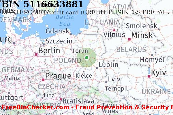 5116633881 MASTERCARD credit Poland PL BIN List