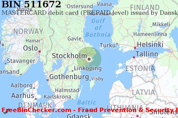 511672 MASTERCARD debit Sweden SE BIN List