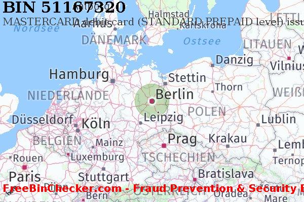 51167320 MASTERCARD debit Germany DE BIN-Liste