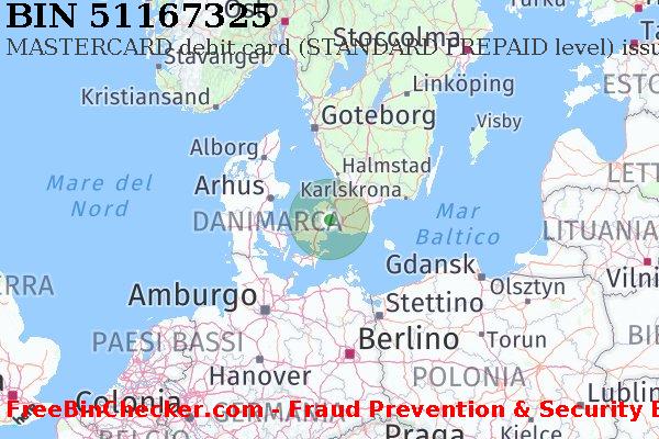 51167325 MASTERCARD debit Denmark DK Lista BIN
