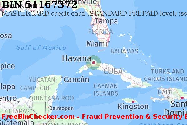 51167372 MASTERCARD credit Cuba CU बिन सूची