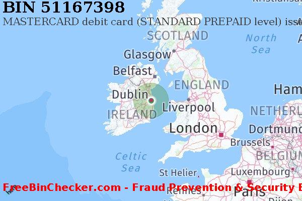 51167398 MASTERCARD debit Ireland IE BIN List