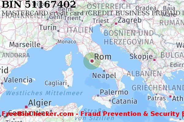 51167402 MASTERCARD credit Italy IT BIN-Liste