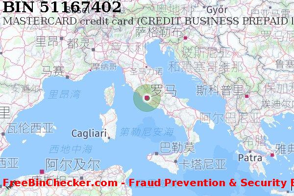 51167402 MASTERCARD credit Italy IT BIN列表