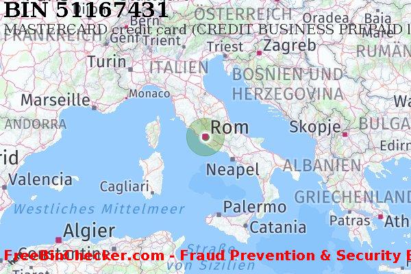 51167431 MASTERCARD credit Italy IT BIN-Liste