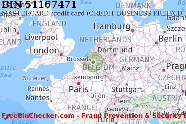 51167471 MASTERCARD credit Belgium BE BIN List