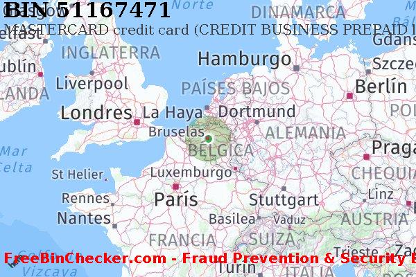 51167471 MASTERCARD credit Belgium BE Lista de BIN