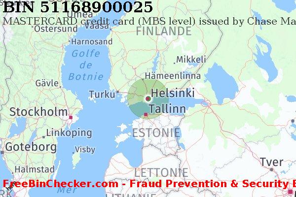 51168900025 MASTERCARD credit Finland FI BIN Liste 