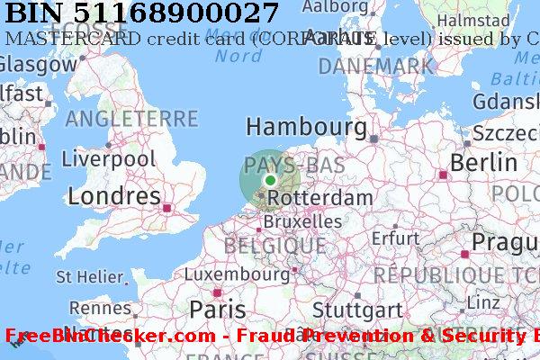 51168900027 MASTERCARD credit The Netherlands NL BIN Liste 