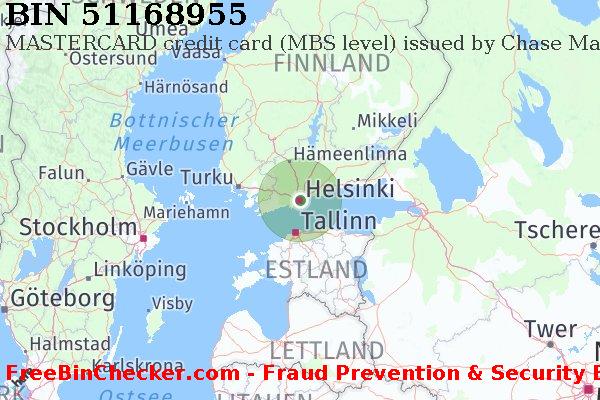 51168955 MASTERCARD credit Finland FI BIN-Liste