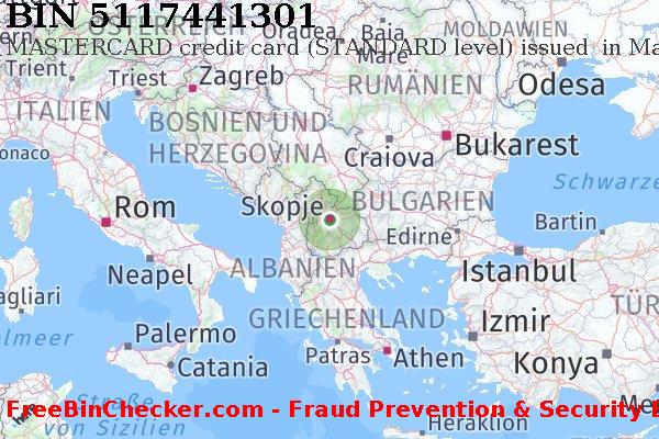 5117441301 MASTERCARD credit Macedonia MK BIN-Liste