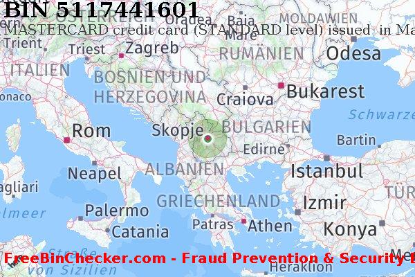 5117441601 MASTERCARD credit Macedonia MK BIN-Liste