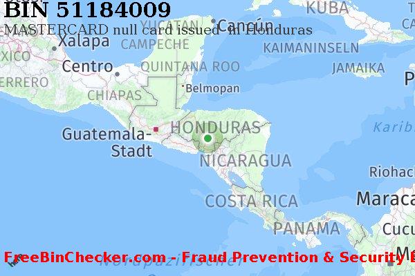 51184009 MASTERCARD  Honduras HN BIN-Liste