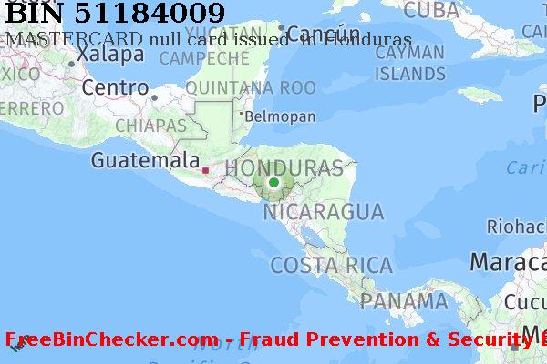 51184009 MASTERCARD  Honduras HN Lista de BIN