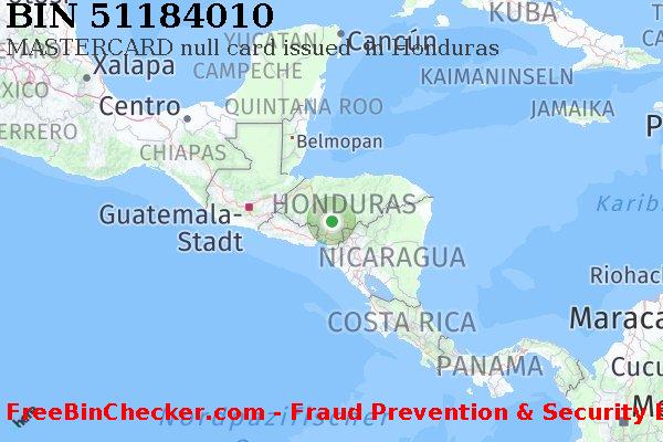 51184010 MASTERCARD  Honduras HN BIN-Liste