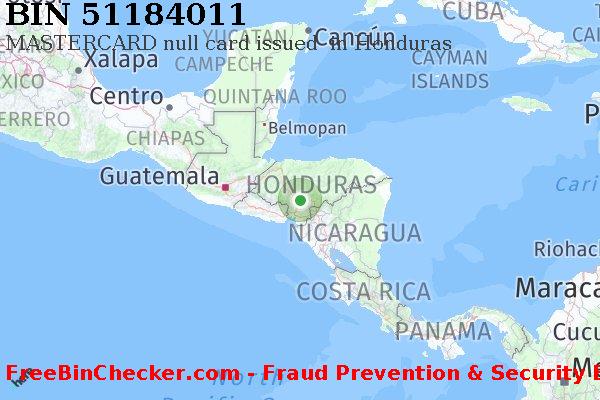 51184011 MASTERCARD  Honduras HN BIN List