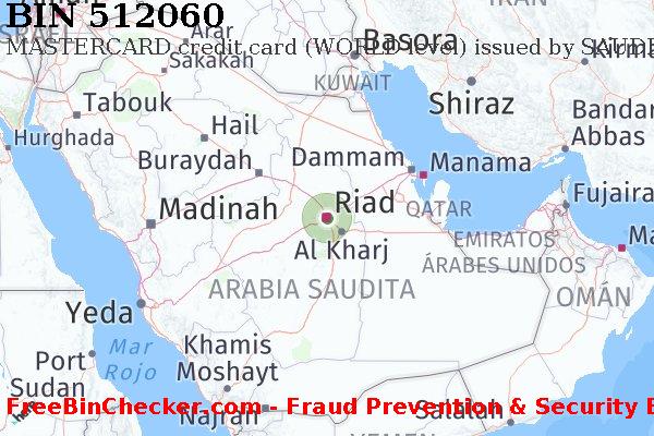 512060 MASTERCARD credit Saudi Arabia SA Lista de BIN
