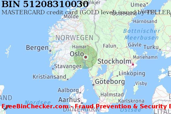 51208310030 MASTERCARD credit Norway NO BIN-Liste