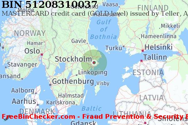 51208310037 MASTERCARD credit Sweden SE BIN List